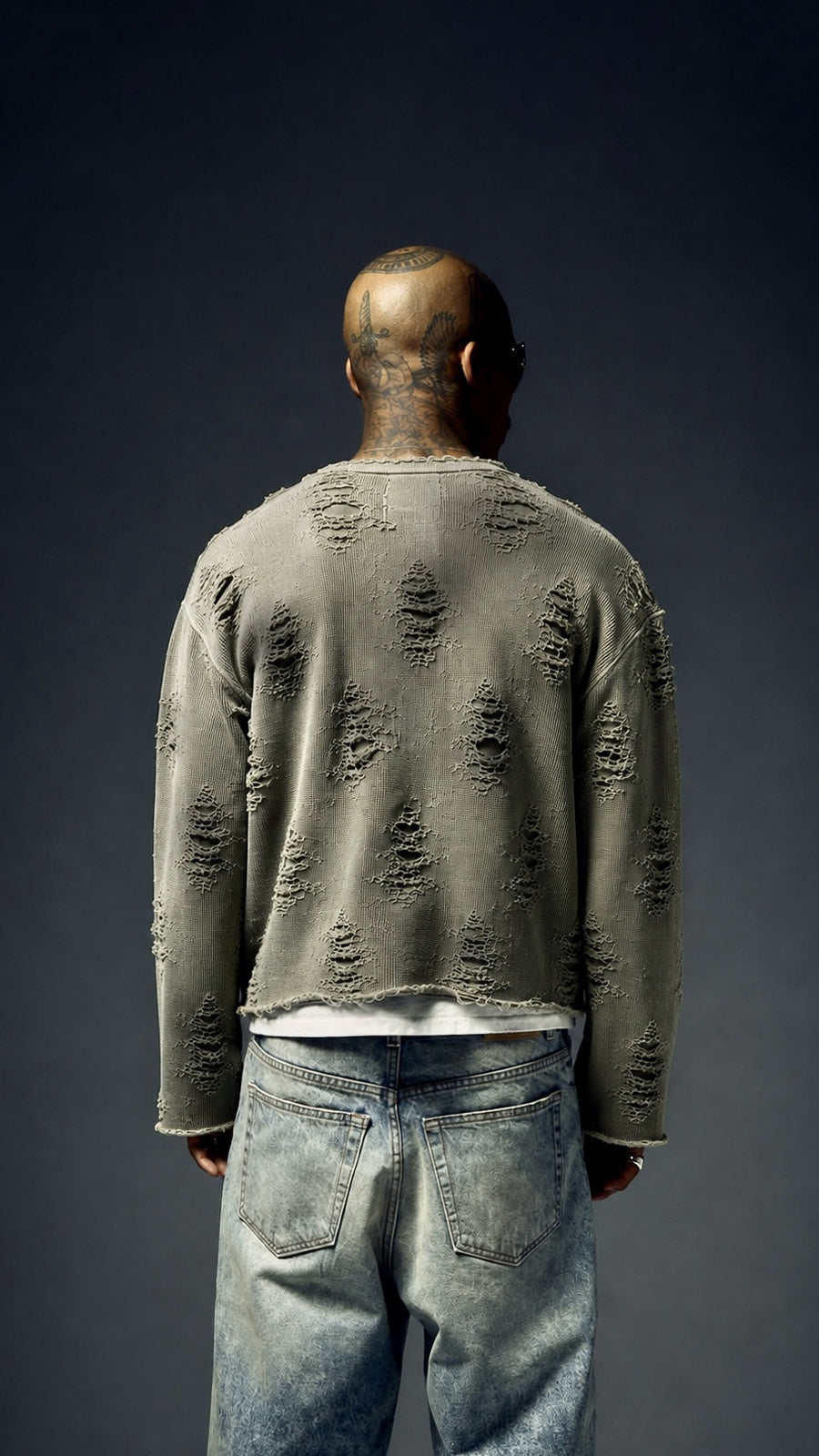 Distressed Waffle Tee